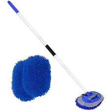 62" Car Wash Brush with Long Handle and Car Wash Brush Microfiber Car Blue