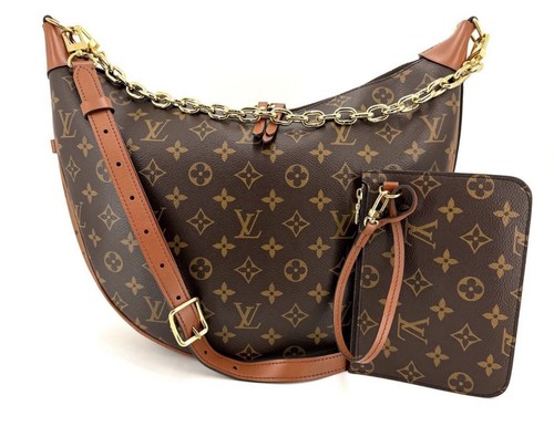 Louis Vuitton Looping  Hobo Bag Brown Monogram Reverse Coated Canvas