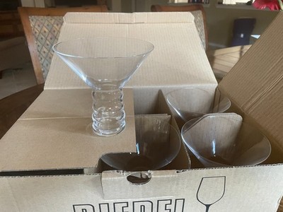 Riedel Crystal ''O'' Pattern Martini Glasses