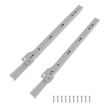 Self-Closing Drawer-14" Slide 13-5/8" Travel Length, 7/8" Width Steel, White