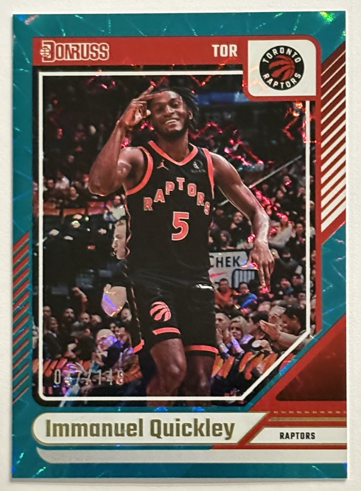 2024-25 Panini Donruss - Immanuel Quickley #68 Teal Explosion /149