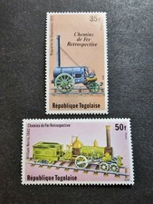 TIMBRE TOGO TRAINS LOCOMOTIVES N°961/962 NEUF ** LUXE MNH 1979