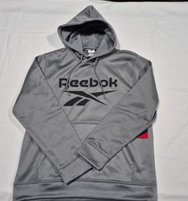 Reebok Mens Core Vector Shadow Warm Fleece Lined Hoodie Regular Fit SZ Large