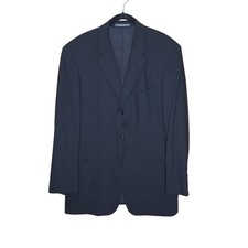 Mens Hugo Boss Einstein Sigma Black Wool Blazer Size 44R Made in USA 3 Button