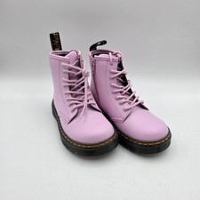 Dr Martens Boots Toddler Size 10 Pink Leather Zip Zavala J Lace Up Combat Girls
