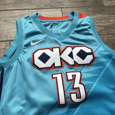 Rare 2018 Paul George #13 Oklahoma City Thunder Nike NBA Jersey