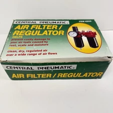 Central Pneumatic 1/4" NPT Air Filter Regulator Gauge Piggyback Style 42035