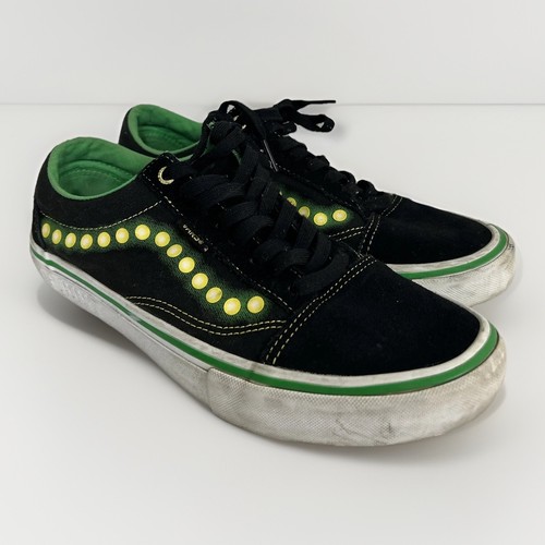 VANS OLD SKOOL PRO SHAKE JUNT SNEAKER Mens SIZE 9.5 Black Green Yellow