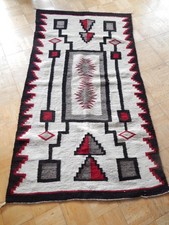 LARGE VINTAGE NAVAJO STORM WEAVING - CLASSIC COLORS + DESIGN