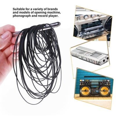 Rubber Belts Set Multiple Size 0.7mm 1mm Mixed for Cassette Tape Recorders