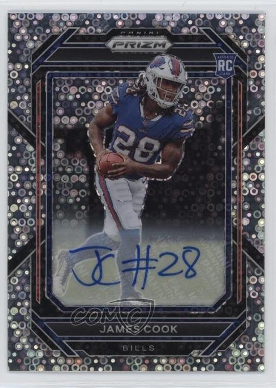2022 Panini Prizm Rookies No Huddle Prizm James Cook #319 Rookie Auto RC