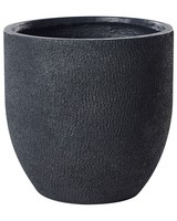 Outdoor Blumentopf Beton-Optik Graphit Grau Rund 46 X 46 X 46 Cm Modern Kannia