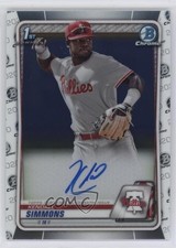 2020 Bowman Chrome Prospect Auto Kendall Simmons #CPA-KSI Auto 12i0