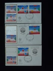 FDC France 1982 (set of 3) art paintings Folon Philexfrance philatelic expo (2)