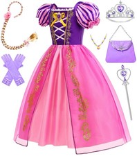 Princess Dress for Girls Princess Dress Up Costume Birthday Party Halloween C...