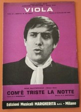 ADRIANO CELENTANO viola GINO SANTERCOLE com'e' Triste Spartito Sheet Music 