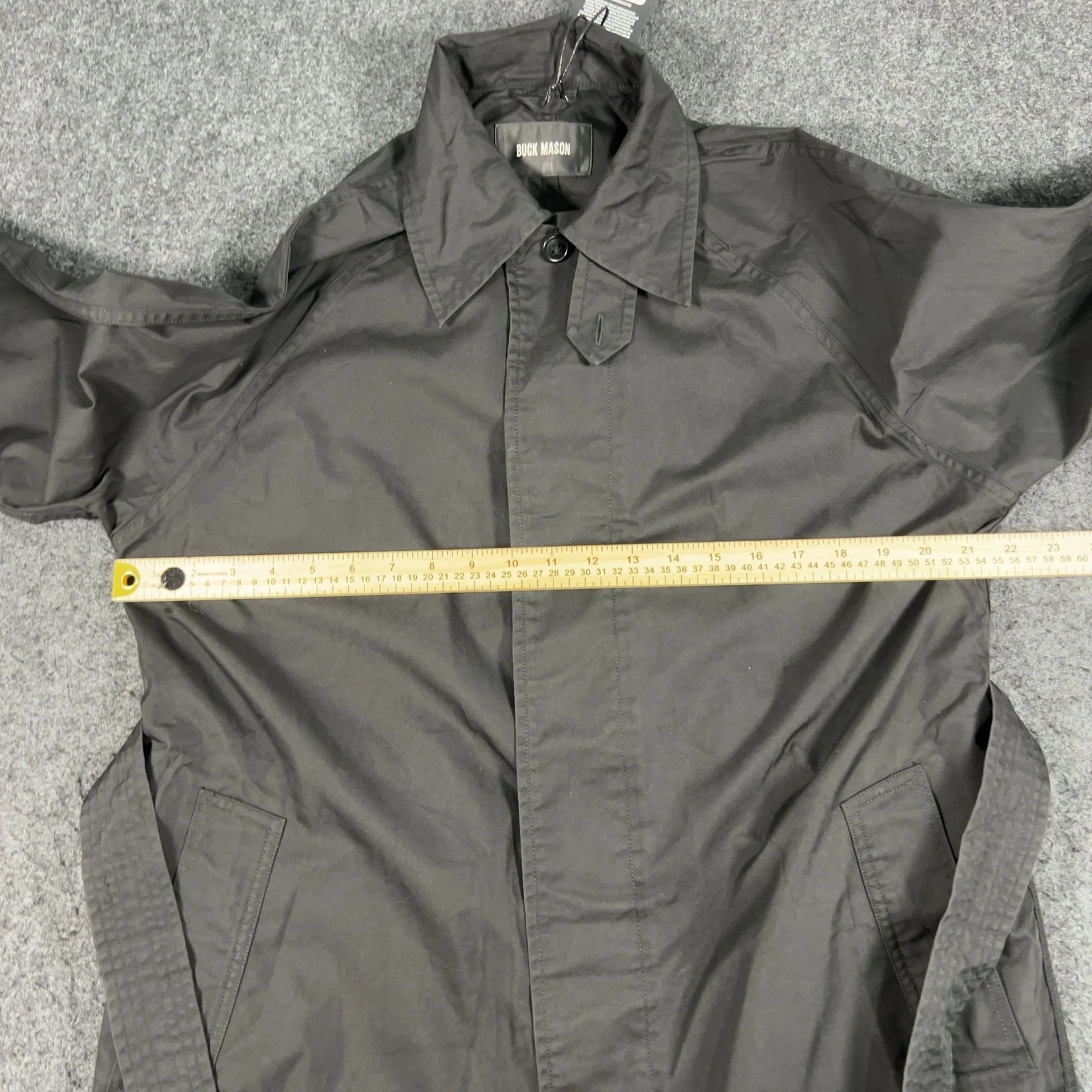 Buck Mason Black Storm Stopper Mackintosh Trench Mens Sz XS NWI Msrp378 [GB1] image 5