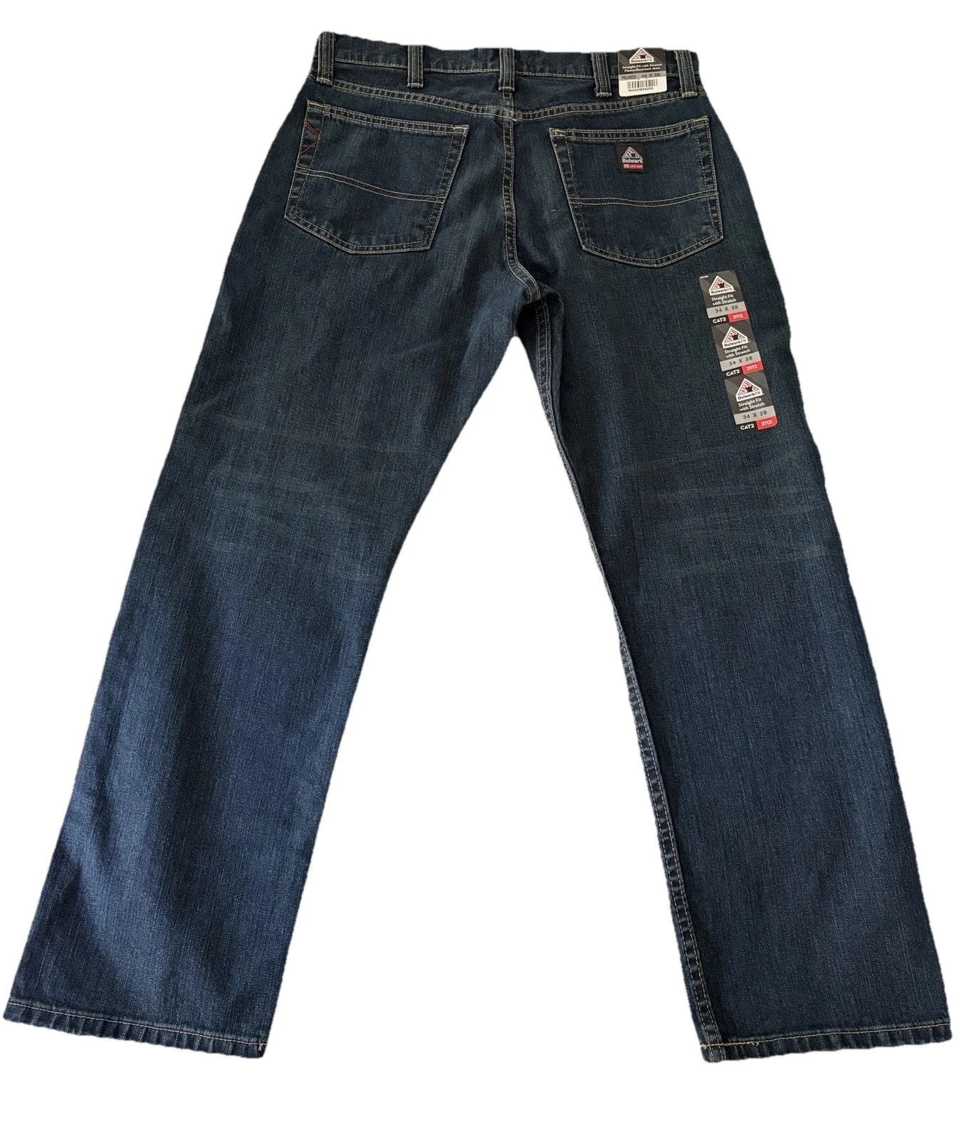 34x28 Bulwark FR Straight Fit Jeans with Stretch Flame-resistant Denim Men's image 3