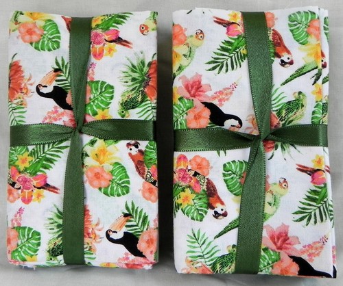 2 Fat Quarter Bundles by JoAnn, Jungle Animals and Florals, 10 Pcs 18"x21" - Picture 2 of 4