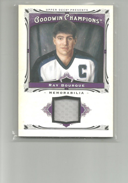 2013 UPPER DECK GOODWIN CHAMPIONS MEMORABILIA #MRB RAY BOURQUE   H6