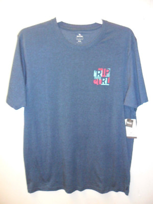 RIP CURL Men's S/S T-Shirt SURF REVIVAL - Dark Blue Marle - 2XLarge - NWT