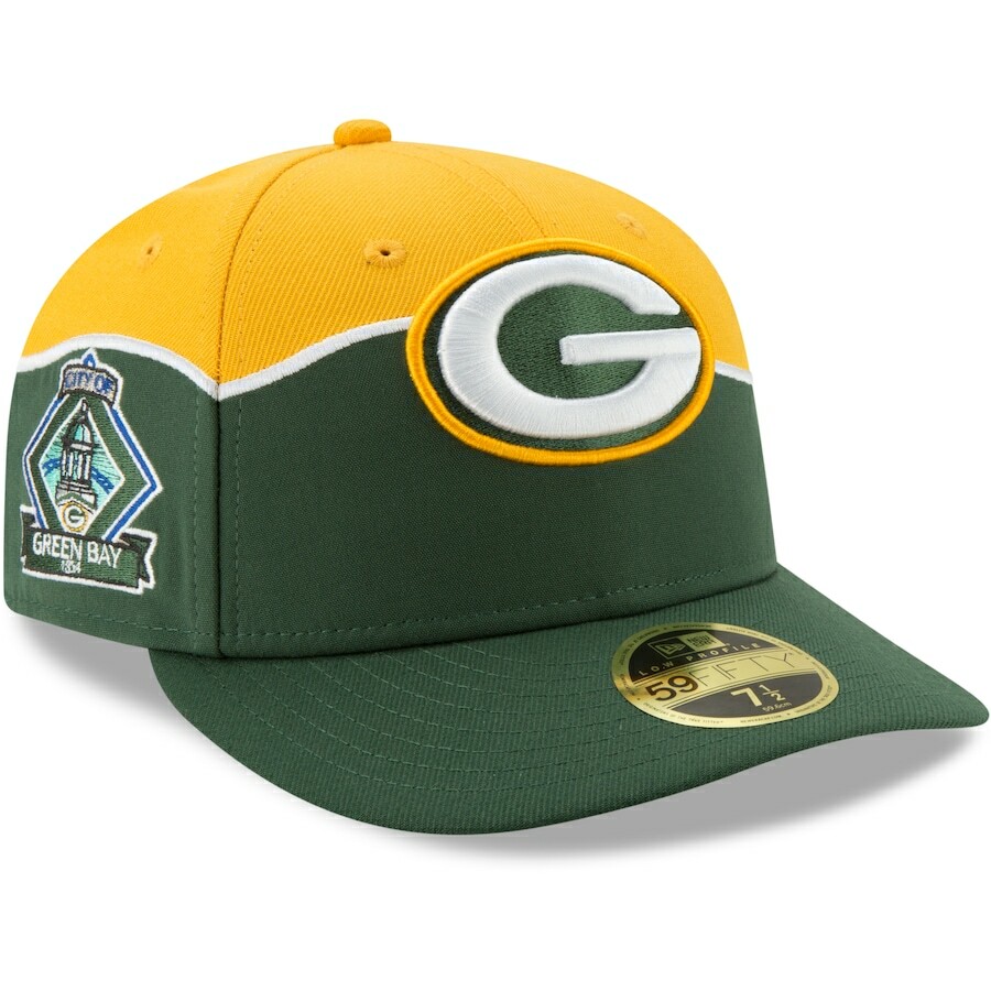 GREEN BAY PACKERS NEW ERA HAT 59FIFTY LOW PROFILE NFL CITY FLAG