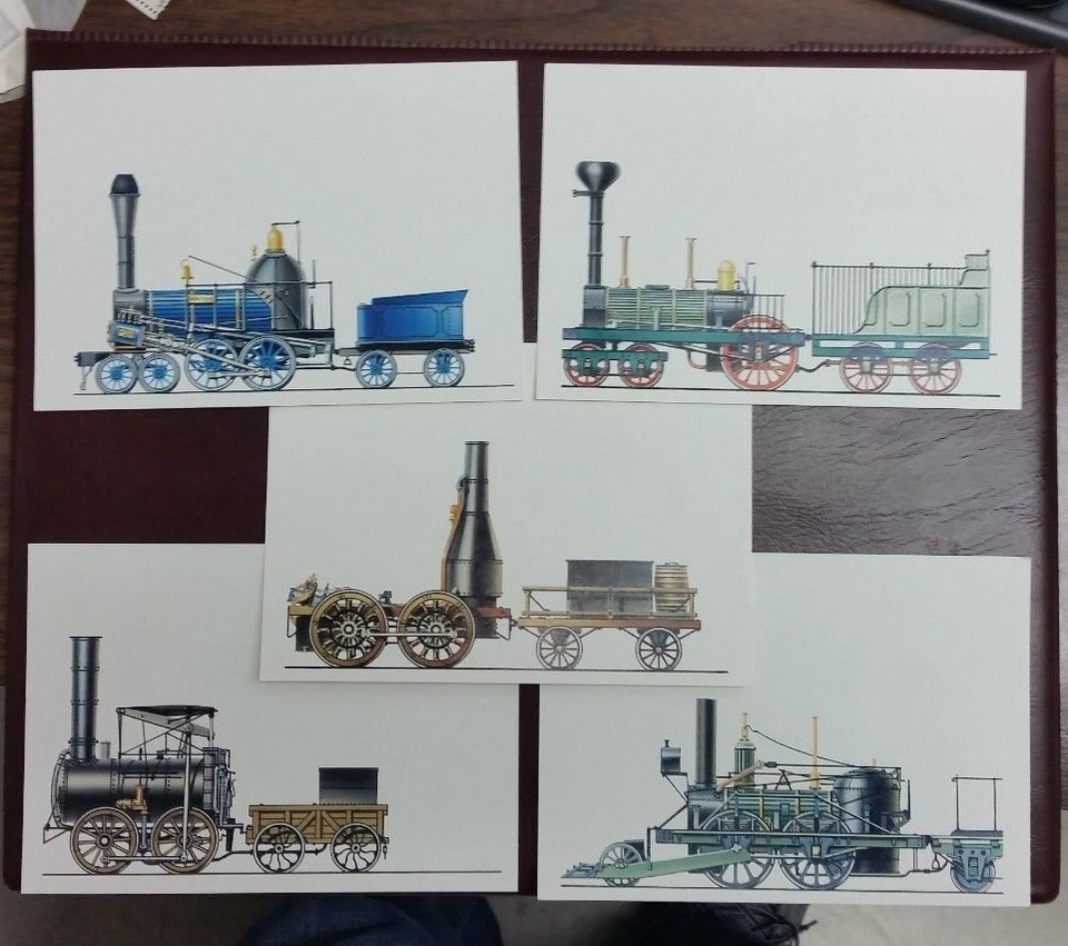 1987 USPS MAXI CARD POSTCARDS #2362-2366 LOCOMOTIVES SET OF 5 FDC SUPERB - Image 3 of 4