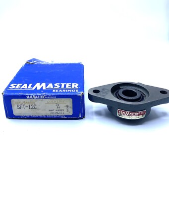 NEW SEALMASTER SFT-12C CR 3/4'' 2-BOLT FLANGED BEARING 7035231