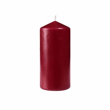 6 Duni Stumpenkerzen bordeaux, 130 x 60 mm, 148443, Brenndauer ca. 35h, Kerzen