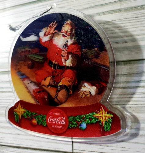 Coca Cola Santa 3 Pc Lot Playing Cards Santa Tin Lenticular Ornament - Picture 12 of 14