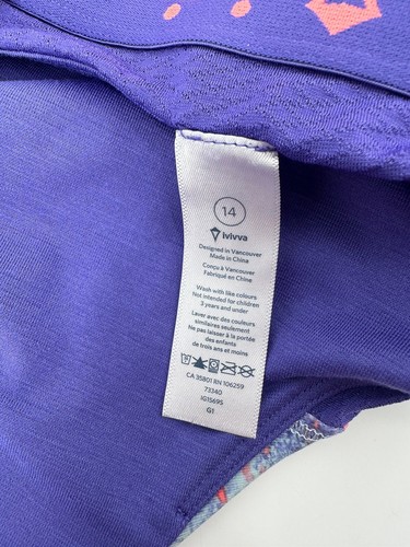Lot of 2 Ivivva By Lululemon Girls Size 14 Legging & Top - Picture 4 of 8