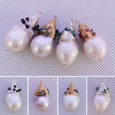 15 32mm Fashion Women Baroque Pearl Pendant Necklace Jewelry Accessory Gifts New