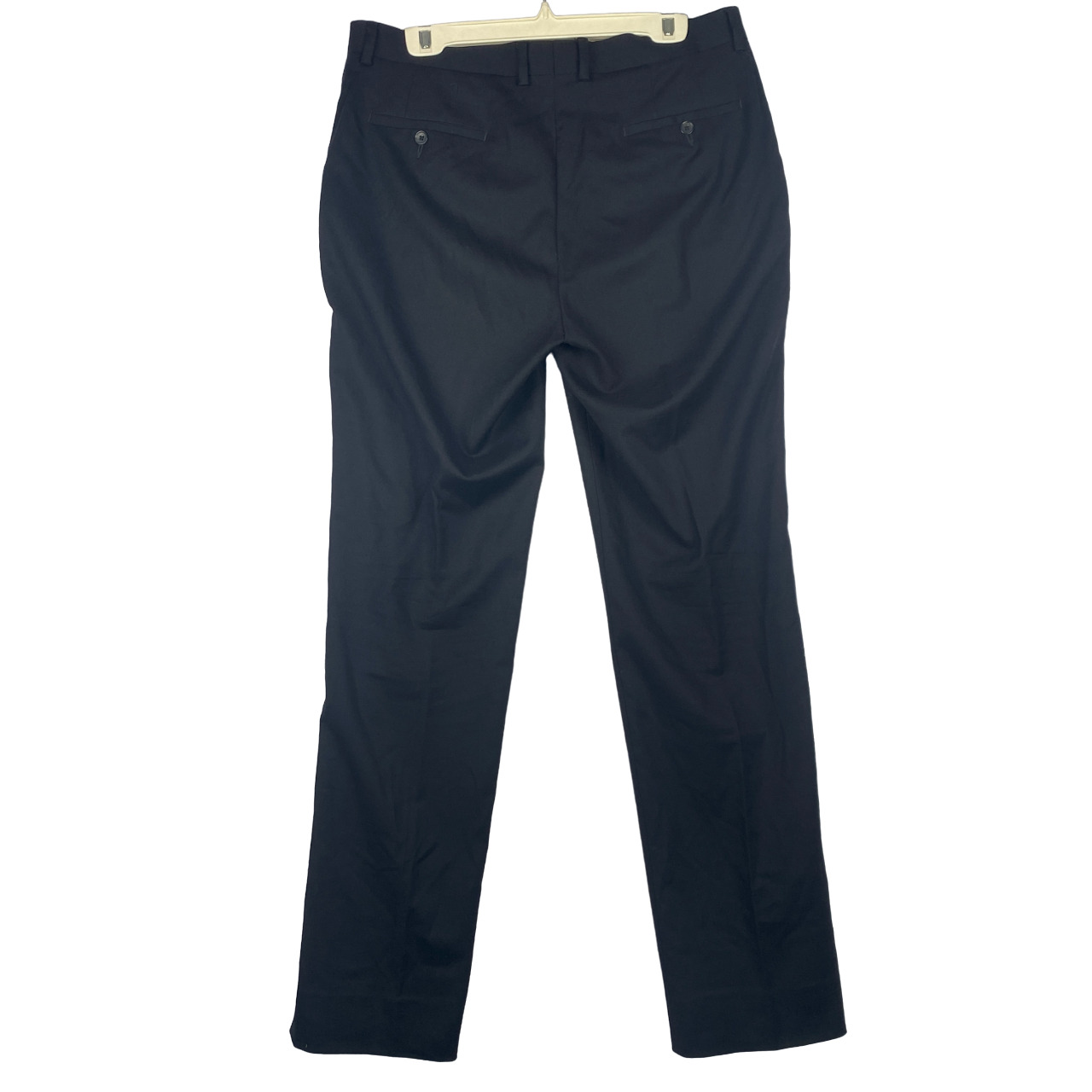 Bar III Dress Pants Men 36x34 (36x33.5) Black Slim Fit Wool Blend Stretch Lined
