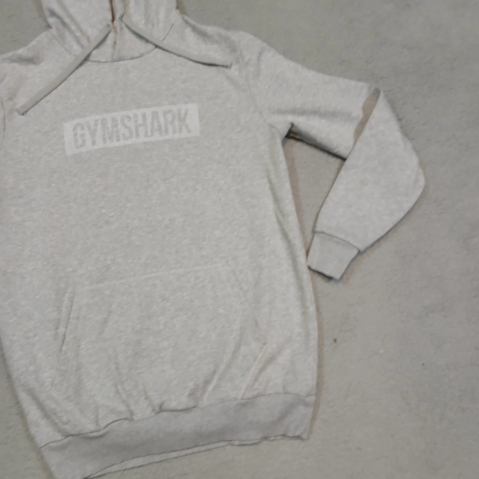 gymshark pullover block casual white logo hoodie