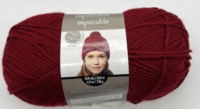 Loops & Threads Impeccable Yarn ''Claret'' 1 Skein #971