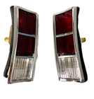 1966 Chevrolet El Camino Tail Lamp Taillight Chrome Bezels, all lenses and seals