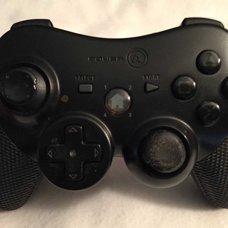 PlayStation 3 Power A Wireless PS3 Controller Black NO USB Not Tested - Image 4 of 4
