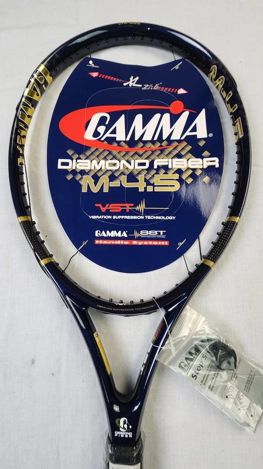 Gamma Diamond Fiber M-4.5 Tennis Racket w/ Cover - 4 1/2 in, Longbody, OS, Blue - Image 4 of 4