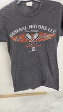 Delta General Motors Pistons Flint Michigan Chevy Gray T-Shirt Small D17