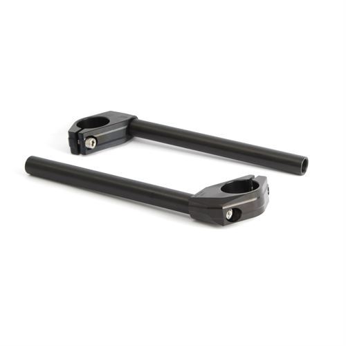 50mm Raised Clip-On Handlebars For Suzuki TL1000S/R - Black Anodized Billet Aluminum, 29.5cm Wide