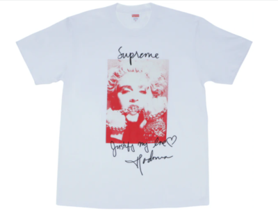 Supreme Madonna Tee white S small authentic New in bag box logo