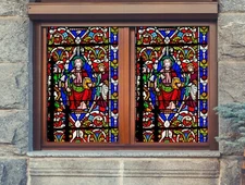 3D Priest Pattern A294 Window Film Print Sticker Cling Stained Glass UV Sinsin