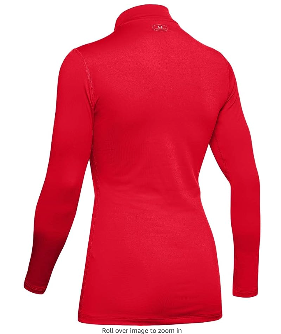Under Armour Women's ColdGear Authentics Compression Mock , Red (600
