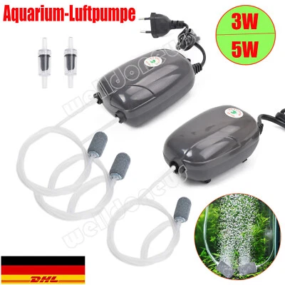 MARKENLOS 3W/5W Air Pump Sauerstoffpumpe Teichpumpe Luftpump Belüftungspumpe Aquariumpumpe