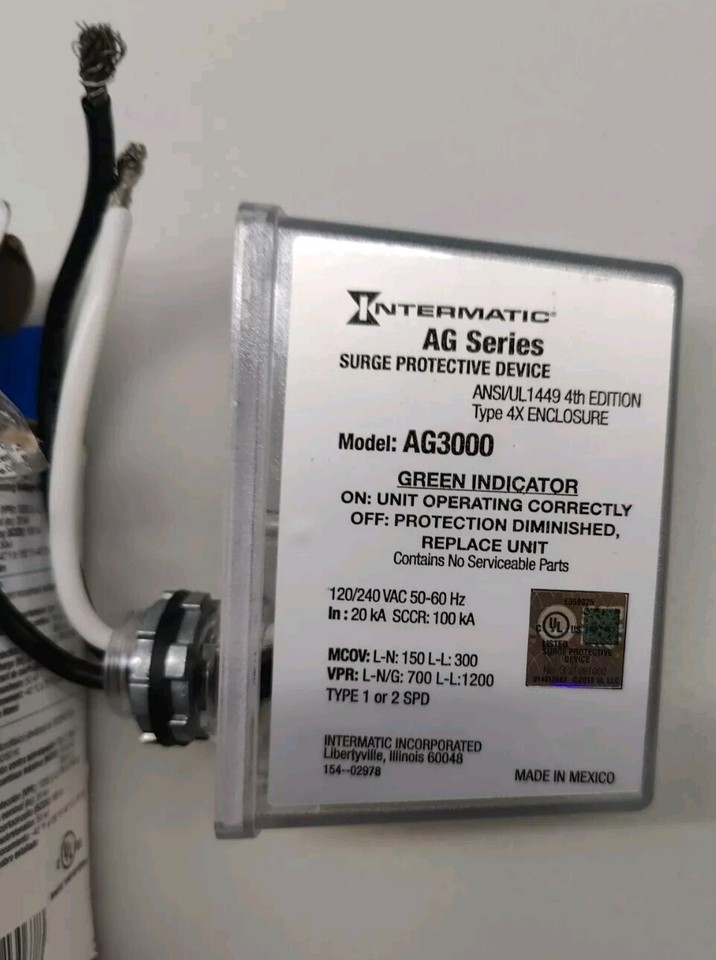 Intermatic AG3000 120/240 VAC Universal HVAC Surge Protective Device eBay