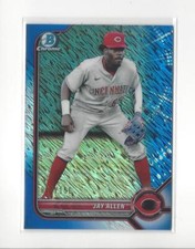 2022 Bowman Chrome Prospects Blue Shimmer Refractor #BCP114 Jay Allen Reds /150 