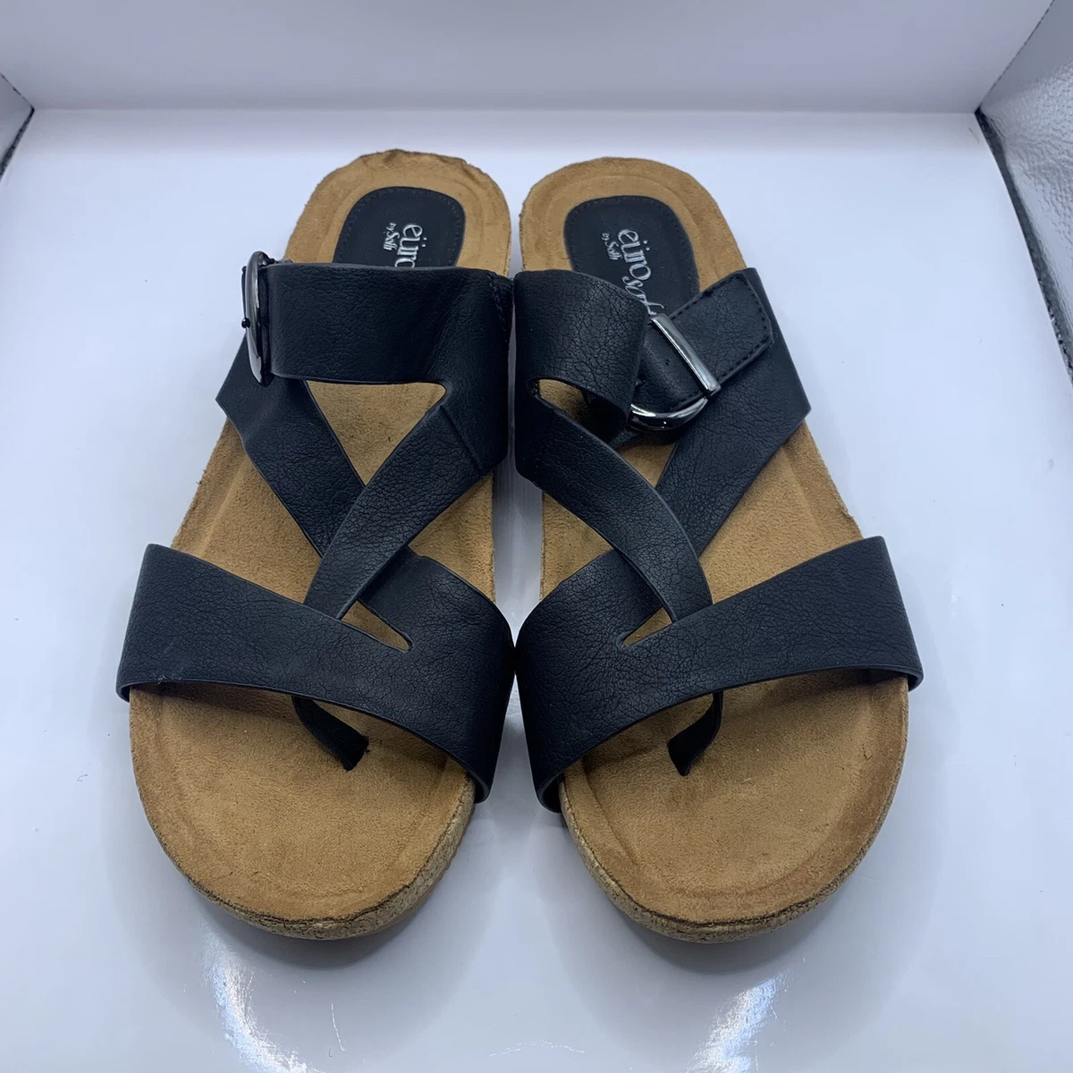 EuroSoft Womens Gladis man maxed material size 9.5M sandals eBay