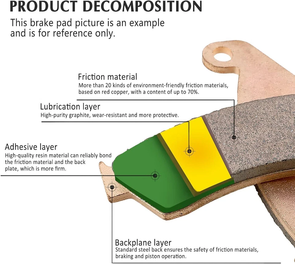 Pastillas de freno delanteras y traseras CRF250R CRF450R CR250R para Honda CR250 CR250R 2002-200 Foto 3 de 4