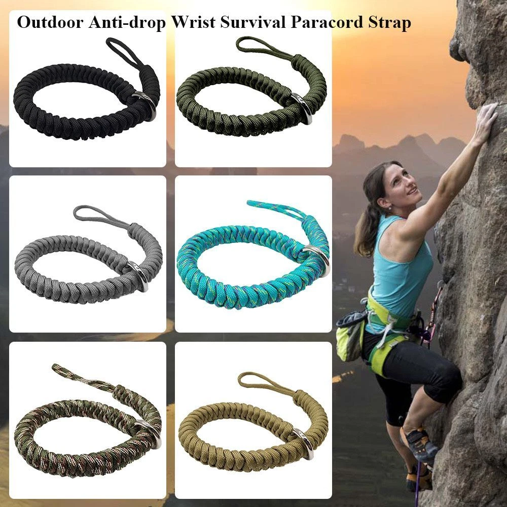 Bracelet Wrist Strap Survival Paracord Outdoor Climbing Rope Camera Wrist  Strap