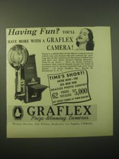1948 Graflex Camera Ad - Having fun You'll have more with a Graflex Camera